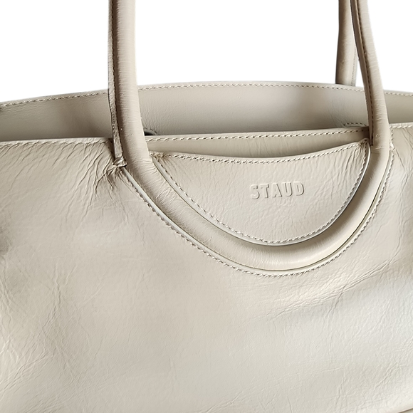 STAUD Maude Shoulder Bag In Cream - Picture 11 of 15